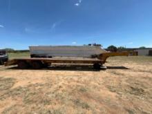 1981 NUTALL 28FT FLATBED TRAILER WITH DOVETAIL NO JACKS NEEDS NEW FLOOR NEEDS TIRES
