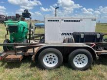 ** TRAILER IS NOT INCLUDED. DOOSAN XP185 SANDBLASTR 2008 / 3778 HOURS / POT 2014 SAND POT DB500 60