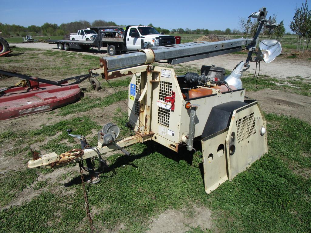 2008 Ingersoll Rand Light Source Portable Light Tower Kubota Diesel 6,684 hrs No Key S#393605UJRC13