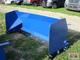 8' Skid Steer Snow Box / Pusher Adjustable Cutting Edge