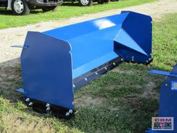 8' Skid Steer Snow Box / Pusher Adjustable Cutting Edge