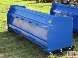 8' Skid Steer Snow Box / Pusher Adjustable Cutting Edge