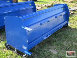 8' Skid Steer Snow Box / Pusher Adjustable Cutting Edge