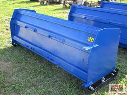 8' Skid Steer Snow Box / Pusher Adjustable Cutting Edge