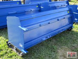 8' Skid Steer Snow Box / Pusher Adjustable Cutting Edge