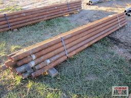 21 Unused / New Surplus Drill Stem Pipe 2 7/8" x 10'-11' Steel Pipe Posts #6.4 Per Ft Nice Clean