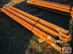 21 Unused / New Surplus Drill Stem Pipe 2 7/8" x 10'-11' Steel Pipe Posts #6.4 Per Ft Nice Clean