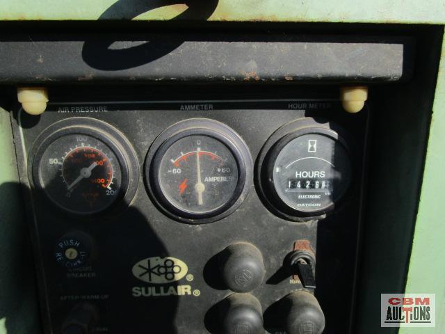 Sullair 125 CFM Portable Tow Behind Air Compressor, 4 Cyl Kubota Diesel, 1,426 Hrs, Runs And Makes