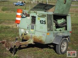 Sullair 125 CFM Portable Tow Behind Air Compressor, 4 Cyl Kubota Diesel, 1,426 Hrs, Runs And Makes
