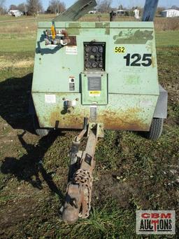 Sullair 125 CFM Portable Tow Behind Air Compressor, 4 Cyl Kubota Diesel, 1,426 Hrs, Runs And Makes