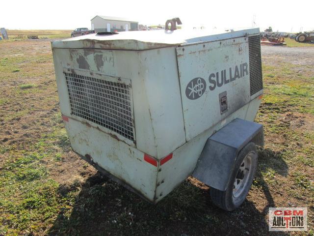 Sullair 125 CFM Portable Tow Behind Air Compressor, 4 Cyl Kubota Diesel, 1,426 Hrs, Runs And Makes