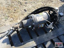 2015 Caterpillar A7B Excavator Hex Posthole Auger Digger Drive With Hoses And Ends