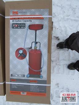 Unused TMG-OD20 20-Gallon Oil Drainer with Evacuation Hose Specifications: Used to drain oil or