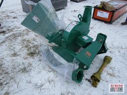 Unused TMG-WC42 4" Tractor Wood Chipper 3 Point Hitch, 3 PTO Shaft Included 4" log capacity, 4" x