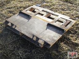 Extreme Heavy Duty 5/16" Weld On Skid Steer Quick Attach Backing Attachment Plate With Guard
