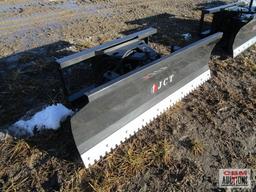 New JCT 72" Power Angle Dozer Blade, Serrated Cutting Edge With Hoses And Ends