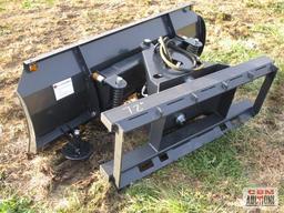 New JCT 72" Power Angle Dozer Blade, Serrated Cutting Edge With Hoses And Ends