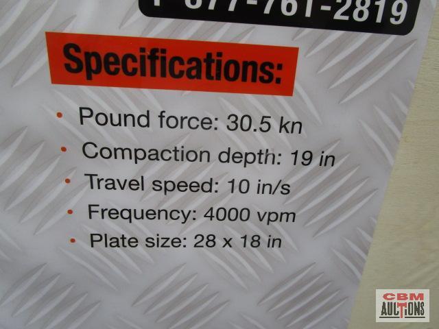 Unused TMG-PC160K 6900-lb Reversible Plate Compactor with 9.5HP Kohler Engine Kohler CH395 9.5HP EPA