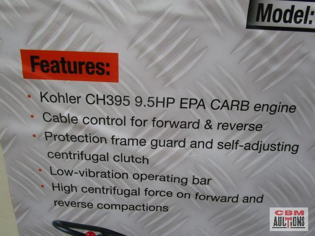 Unused TMG-PC160K 6900-lb Reversible Plate Compactor with 9.5HP Kohler Engine Kohler CH395 9.5HP EPA