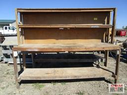 2 Wooden workbench /shelves, need work