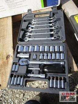 Popular Mechanics 36 Piece 1/4" and 3/8" Drive Metric Socket and Wrench Set