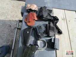 Assorted pistol holsters