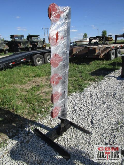 3/8" Thick AR500 dueling shooting tree target weighs #80
