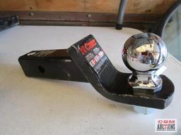 Curt receiver hitch with 2" drop, 3/4" rise, 1" hole, fits 2" receiver with 2 5/16" ball