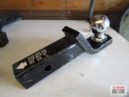 Curt receiver hitch with 2" drop, 3/4" rise, 1" hole, fits 2" receiver with 2 5/16" ball