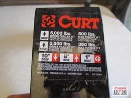 Curt receiver hitch 10" drop, 8" rise, 1" hole, fits 2" receiver,...