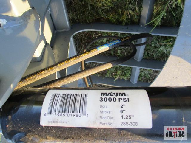 Big Dog skid steer 78" brush & root grapple bucket, 8" spacing, with hoses