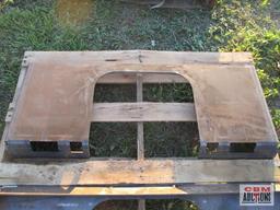 Big Dog skid steer open back quick attach weld on plate