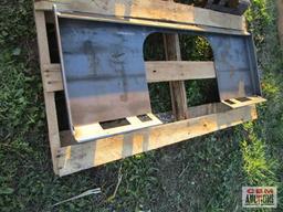Big Dog skid steer open back quick attach weld on plate
