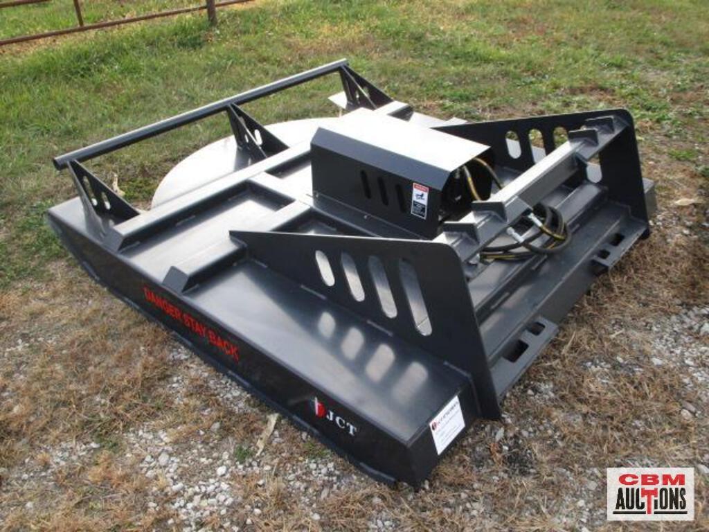 New 72" JCT skid steer brush cutter mower with hoses & couplers 6' wide deck built with 7 gauge