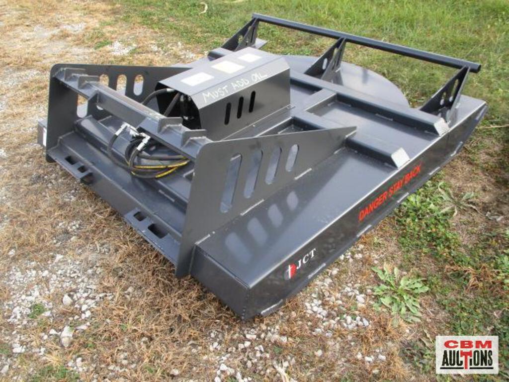 New 72" JCT skid steer brush cutter mower with hoses & couplers 6' wide deck built with 7 gauge