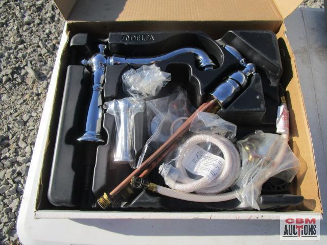 Stainless steel utility sink 15"x17.5", with Delta faucet *D