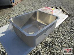 Stainless steel utility sink 15"x17.5", with Delta faucet *D