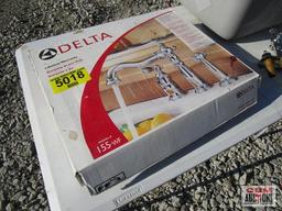 Stainless steel utility sink 15"x17.5", with Delta faucet *D