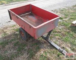 Tow behind lawn & garden cart red