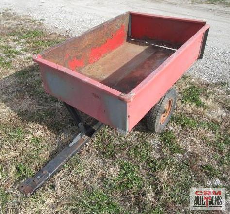 Tow behind lawn & garden cart red