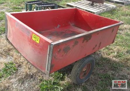 Tow behind lawn & garden cart red