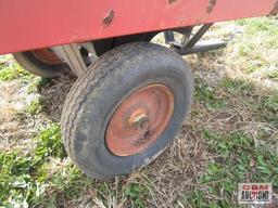 Tow behind lawn & garden cart red
