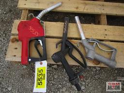 2- Automatic gas nozzles and 1 manual nozzle