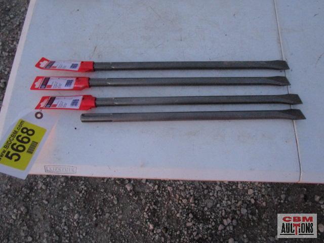 4 - Bosch SDS Max 1"x18" flat chisel M#HS1912 *B
