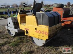 Stone AVRD4000 40" double drum smooth roller, 2 cyl diesel,2,411hrs, S#4591015 Ran and drove in