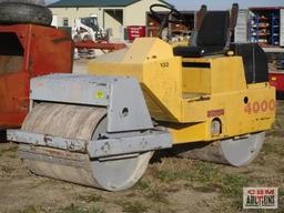 Stone AVRD4000 40" double drum smooth roller, 2 cyl diesel,2,411hrs, S#4591015 Ran and drove in