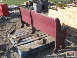 6' Church pew with support damage