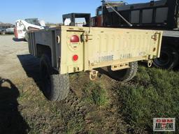 Army pintle trailer 80"x84" OFF ROAD USE ONLY- NO TITLE