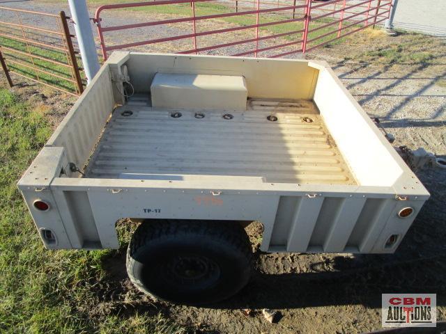 Army pintle trailer 80"x84" OFF ROAD USE ONLY- NO TITLE