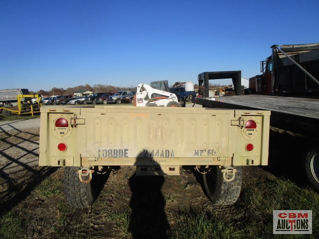 Army pintle trailer 80"x84" OFF ROAD USE ONLY- NO TITLE